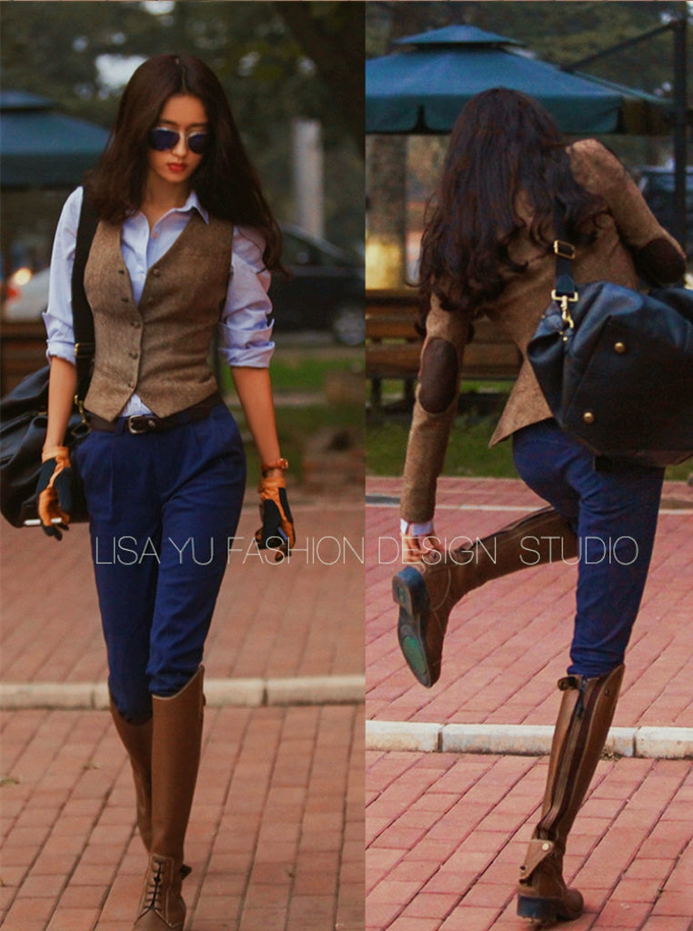 Casual Silm Slimming and Short Retro Woolen Vest