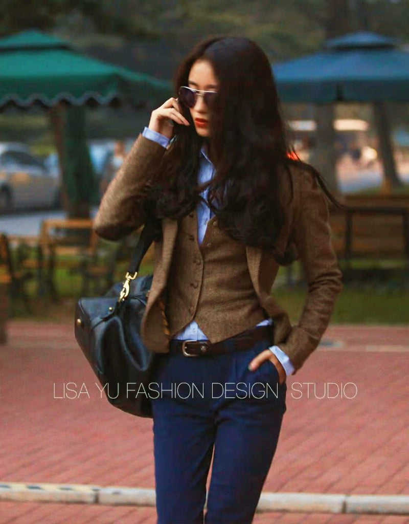 Casual Silm Slimming and Short Retro Woolen Vest