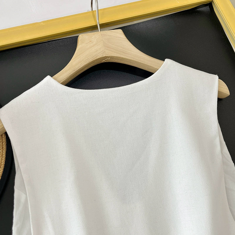 Foreign Trade Women's Clothing Original Tail Single Cut Label Genuine Casual Linen