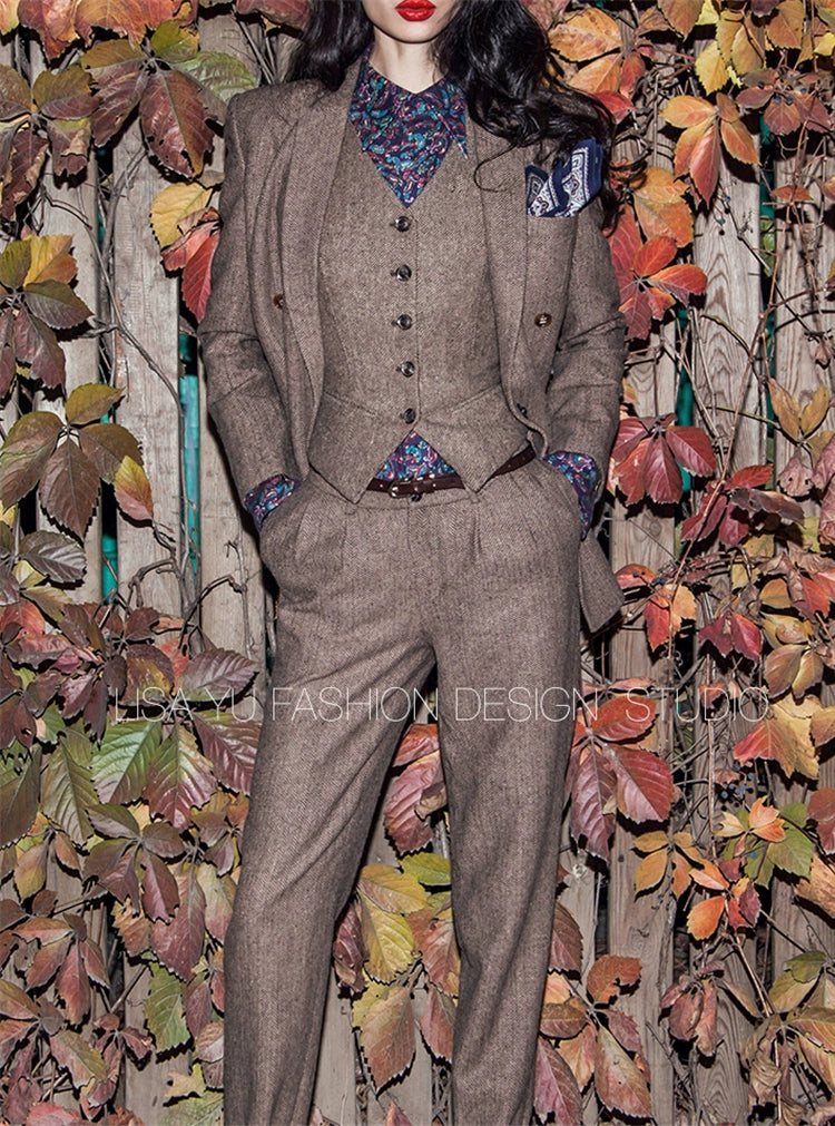 Casual Silm Slimming and Short Retro Woolen Vest