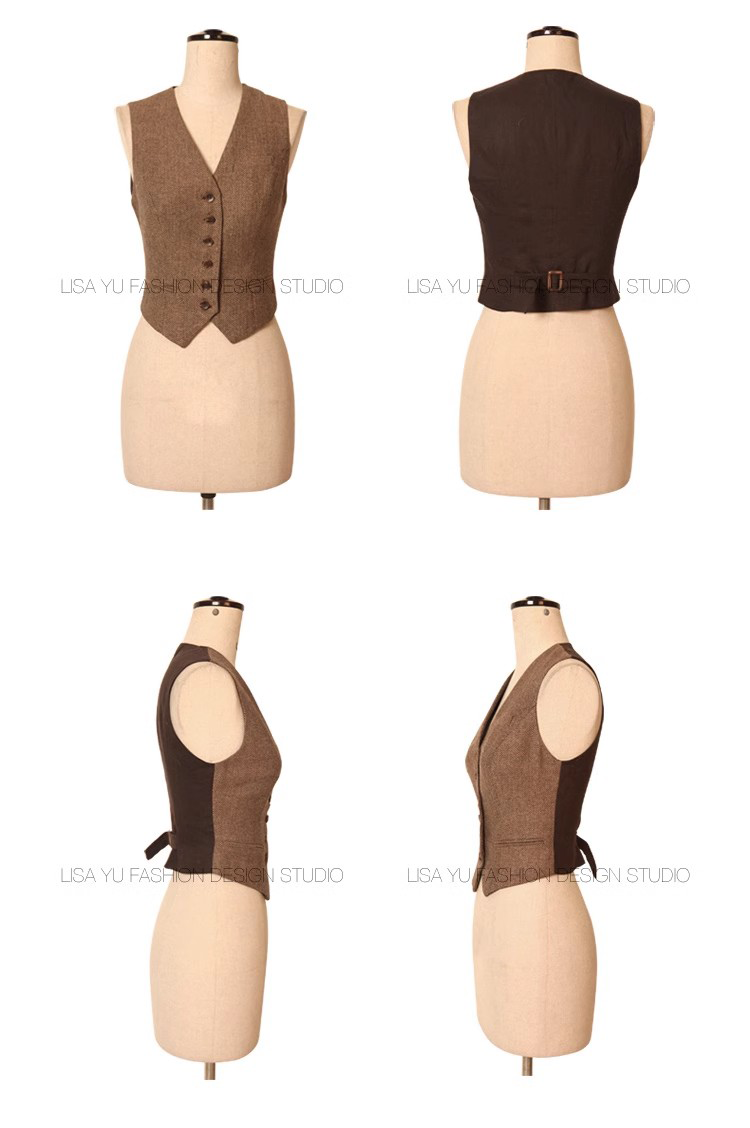 Casual Silm Slimming and Short Retro Woolen Vest