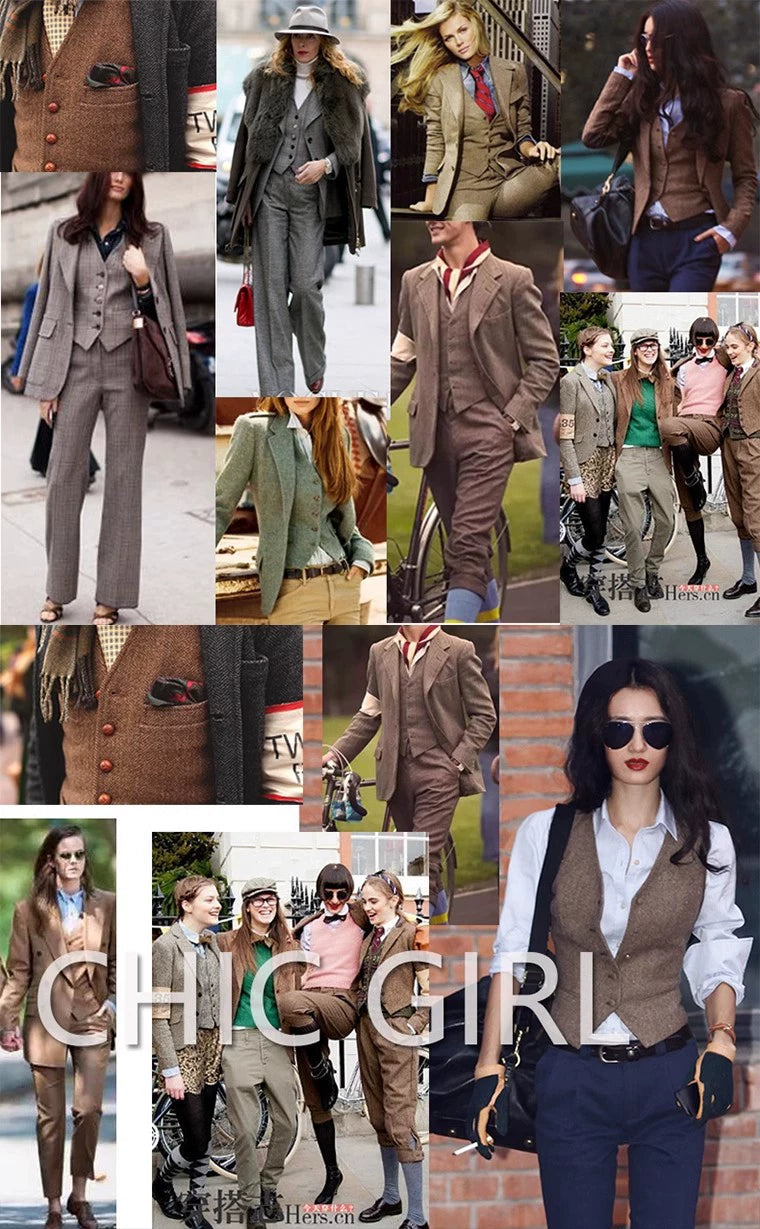 Casual Silm Slimming and Short Retro Woolen Vest