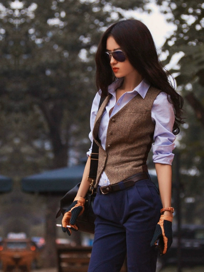 Casual Silm Slimming and Short Retro Woolen Vest