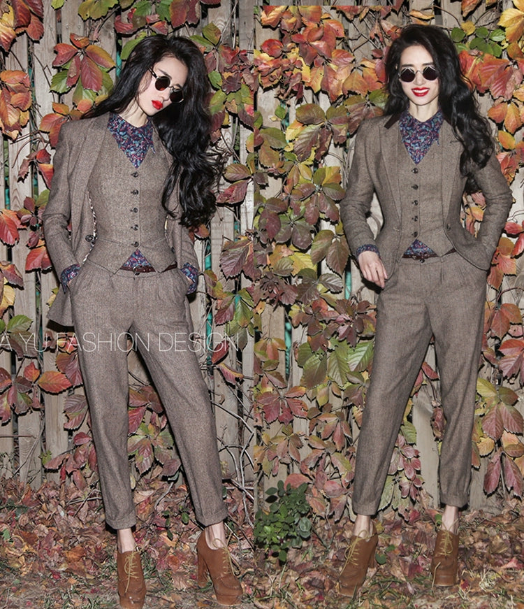 Casual Silm Slimming and Short Retro Woolen Vest