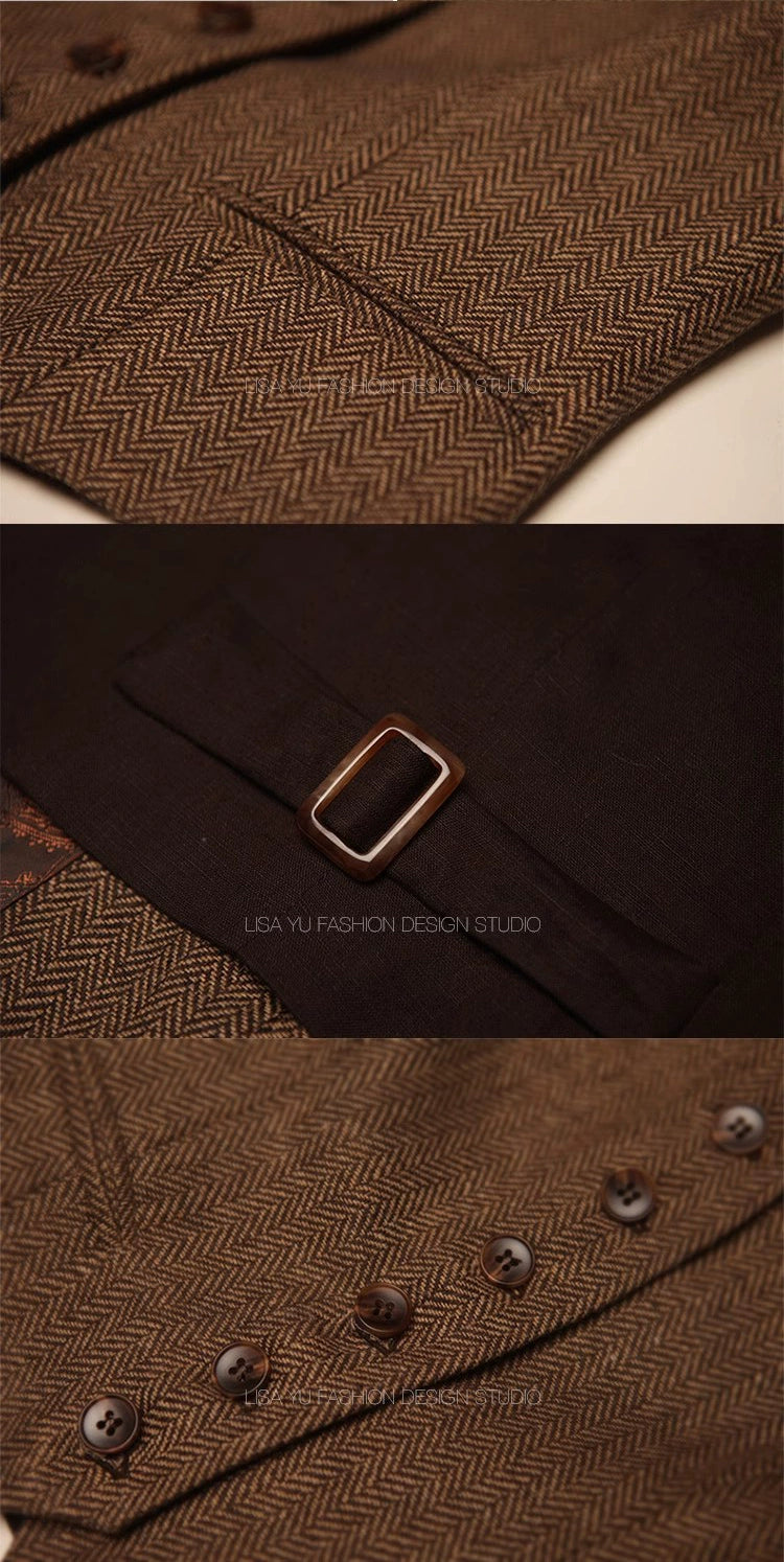 Casual Silm Slimming and Short Retro Woolen Vest