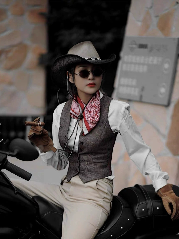 Casual Silm Slimming and Short Retro Woolen Vest