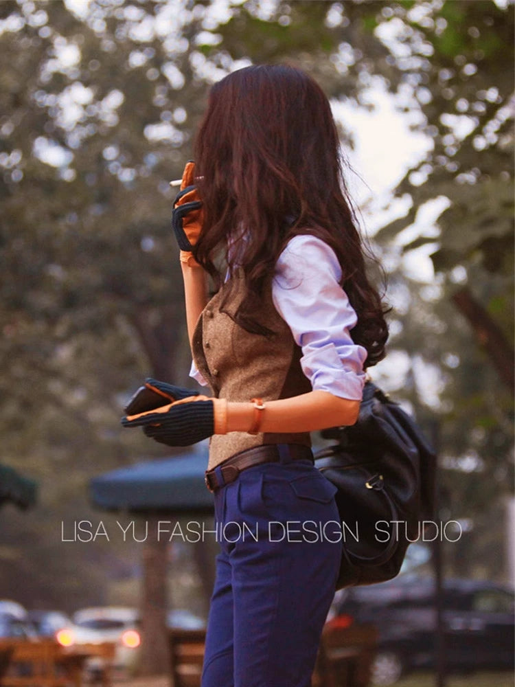 Casual Silm Slimming and Short Retro Woolen Vest