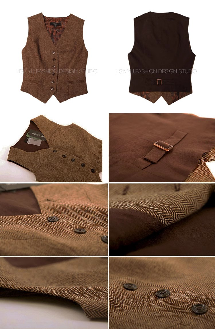 Casual Silm Slimming and Short Retro Woolen Vest