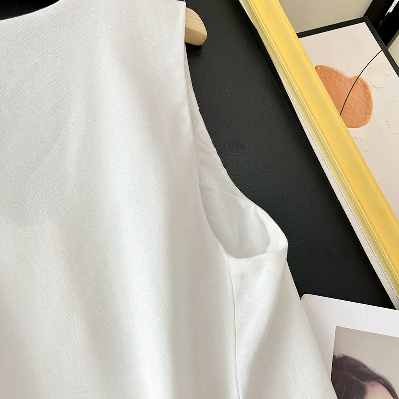 Foreign Trade Women's Clothing Original Tail Single Cut Label Genuine Casual Linen