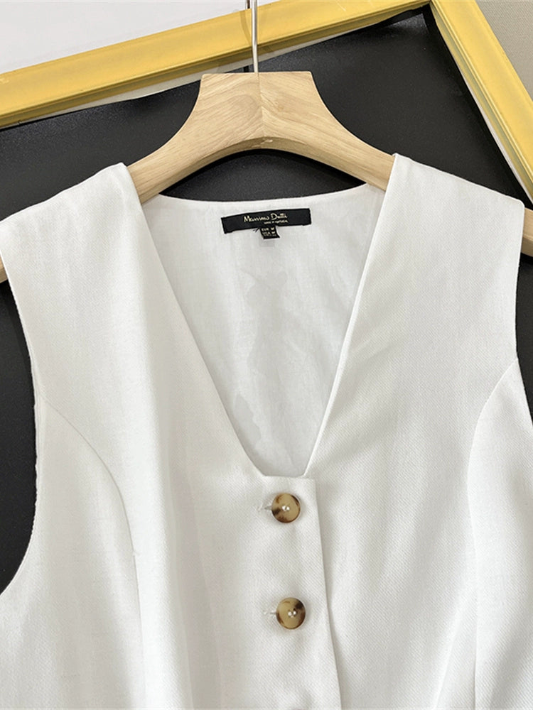 Foreign Trade Women's Clothing Original Tail Single Cut Label Genuine Casual Linen