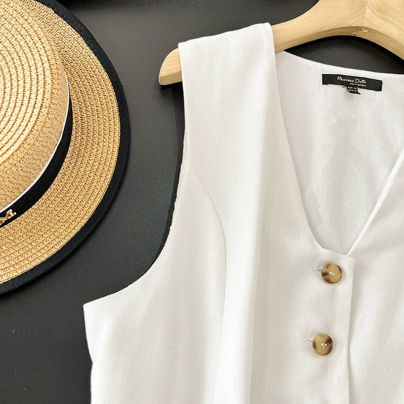 Foreign Trade Women's Clothing Original Tail Single Cut Label Genuine Casual Linen