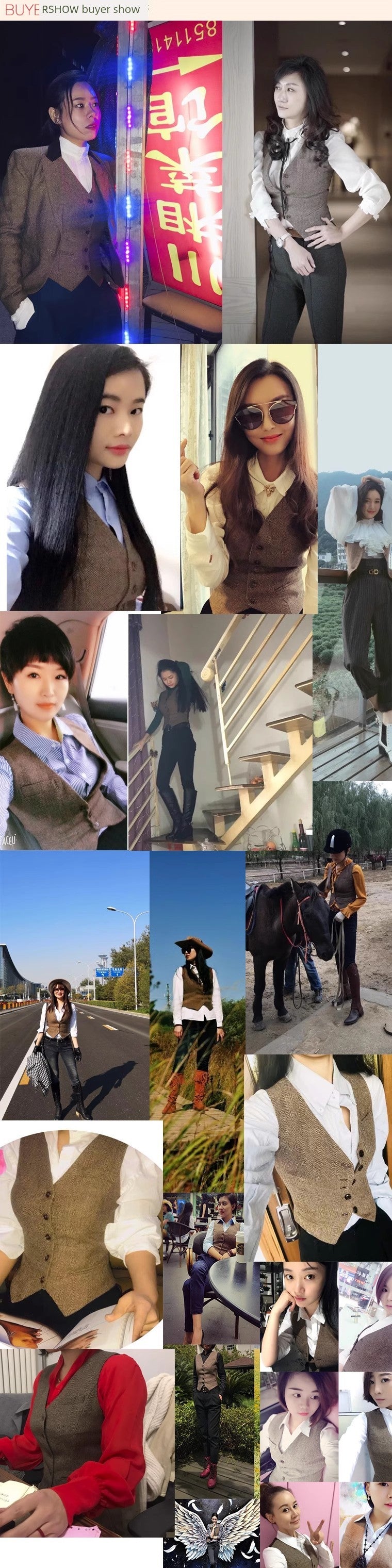 Casual Silm Slimming and Short Retro Woolen Vest