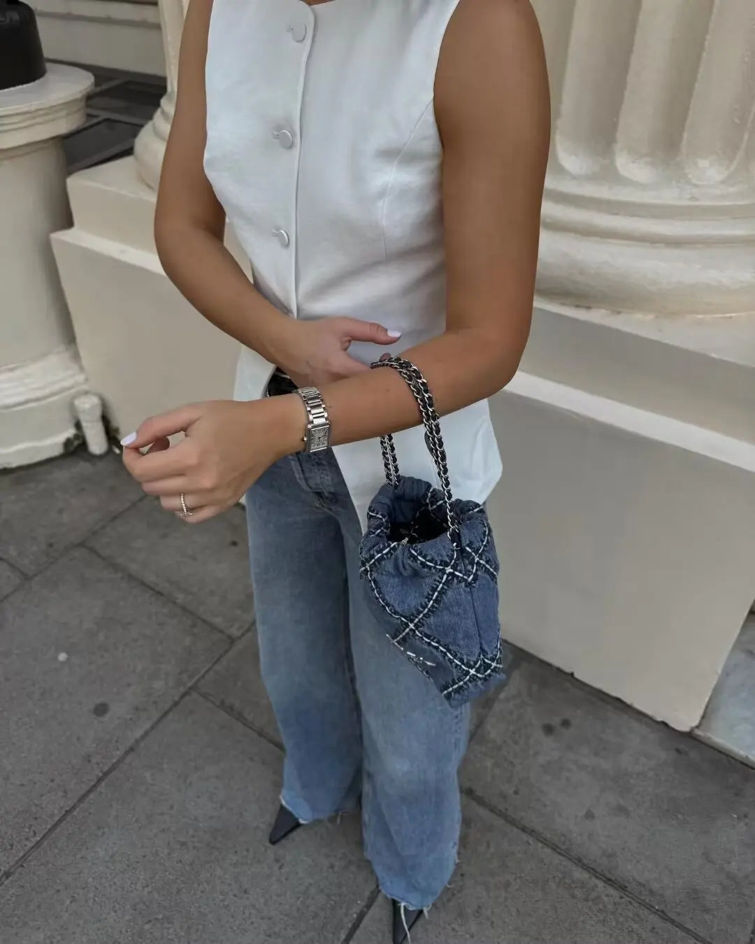 Y2K TRAF 2024 Summer Women's Suit O-Neck Long Vest Mini Shorts Sets for Women 2 Pieces Elegant Outfit Lady Shorts Two-piece Set