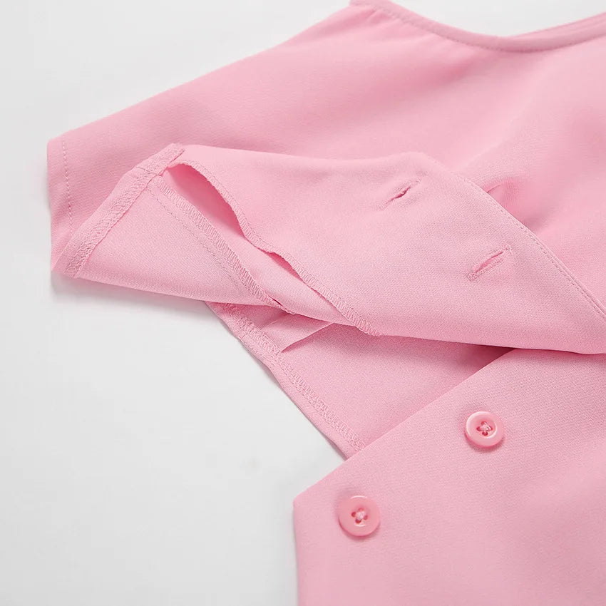 Fashionable Casual Two Piece Skirt Set Sleeveless Vest Short Top+Split Waist Skirt Autumn Two-piece Outfit For Women