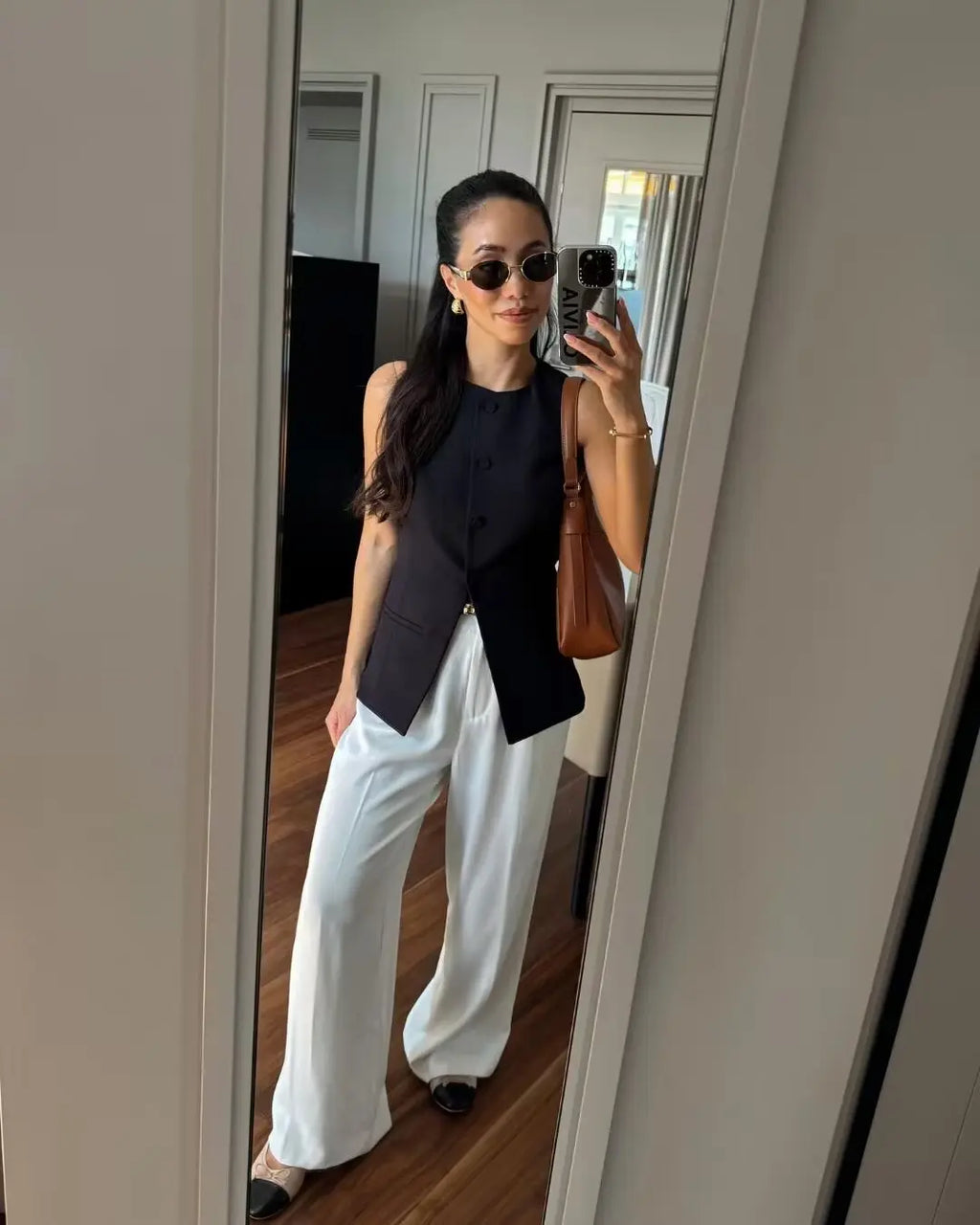 Y2K TRAF 2024 Summer Women's Suit O-Neck Long Vest Mini Shorts Sets for Women 2 Pieces Elegant Outfit Lady Shorts Two-piece Set