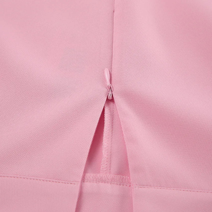 Fashionable Casual Two Piece Skirt Set Sleeveless Vest Short Top+Split Waist Skirt Autumn Two-piece Outfit For Women